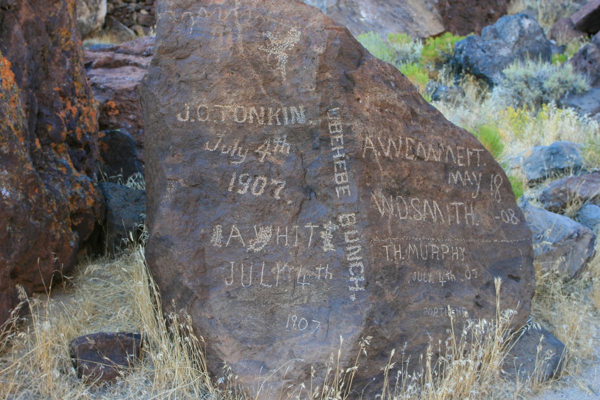 Blackrock Well Historic Writing and Petroglyphs